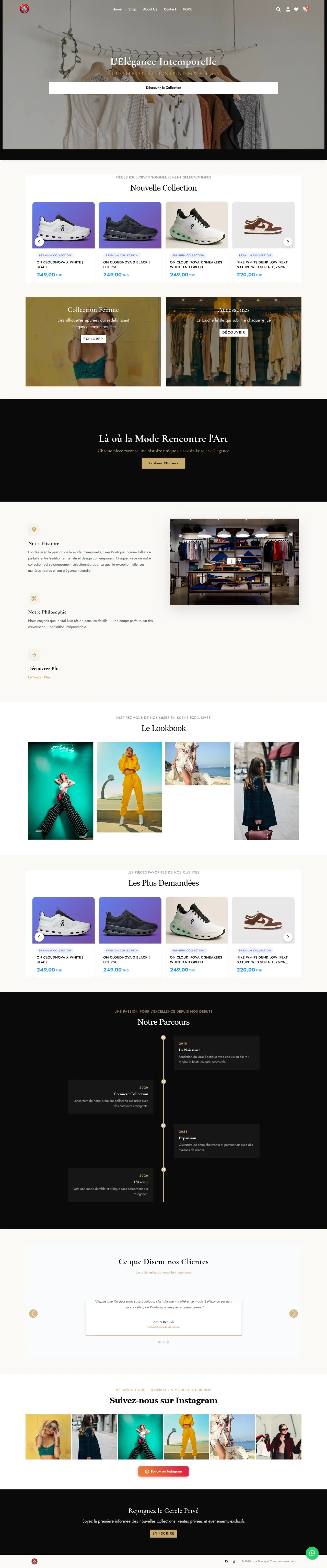 Luxe Boutique - Th&egrave;me e-commerce Mallatech