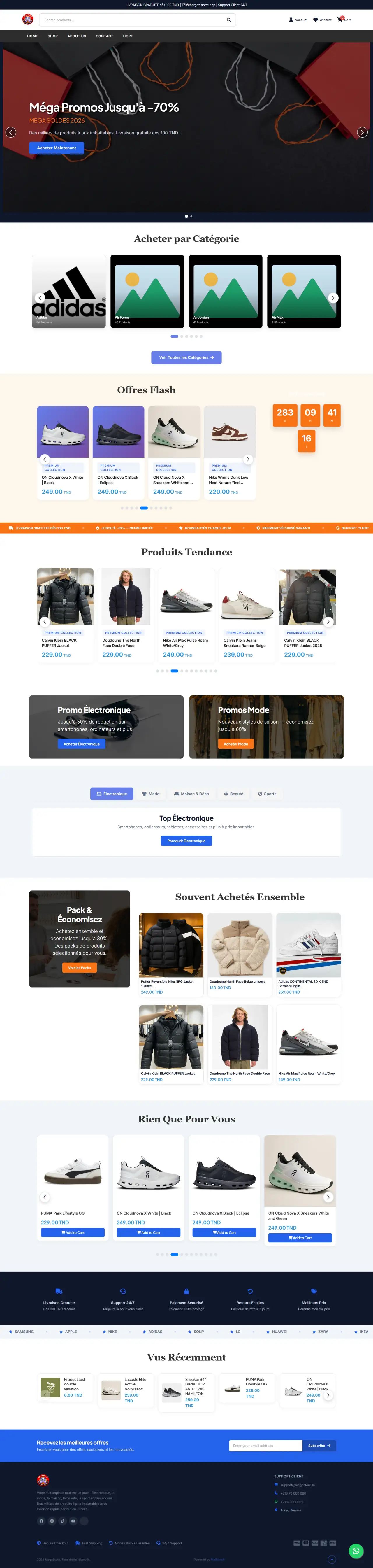 MegaStore - Th&egrave;me e-commerce Mallatech