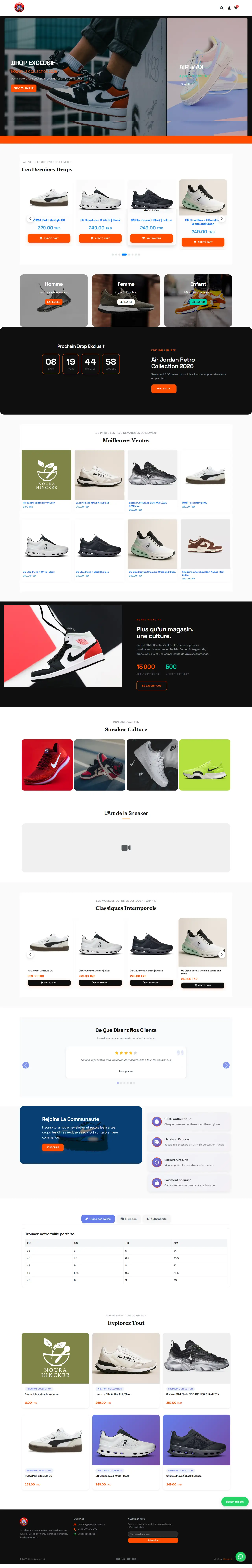 SneakerVault - Th&egrave;me e-commerce Mallatech